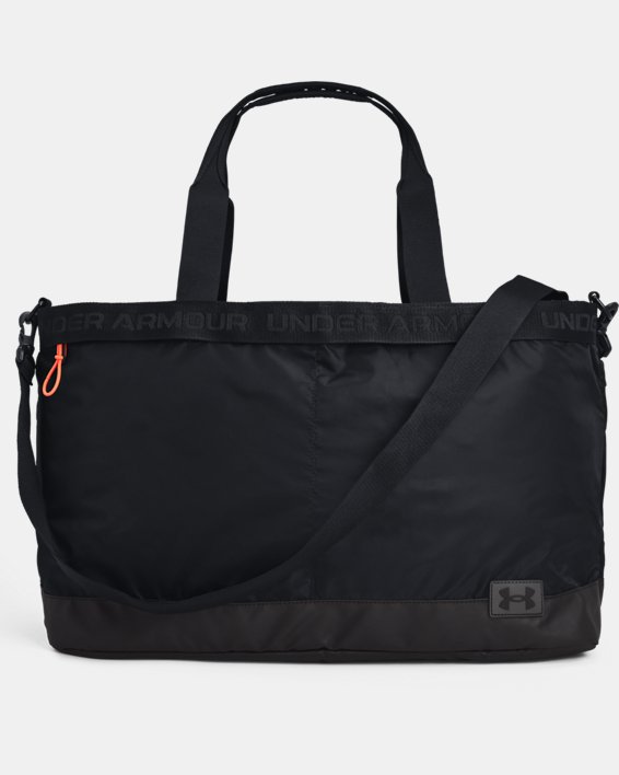 Women's UA Essentials Signature Tote Bag, Black, pdpMainDesktop image number 0